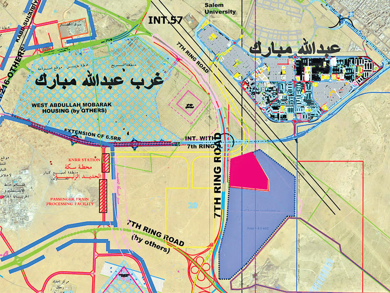 صورة ضوئية لأرض مشروع جنوب عبدالله المبارك