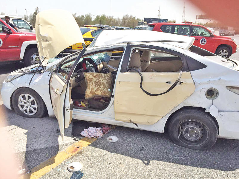 المركبة بعد الحادث