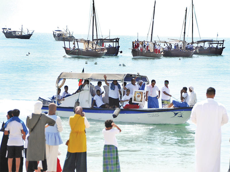 جانب من انطلاق رحلة الغوص أمس