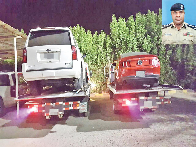 جانب من المركبات المحجوزة