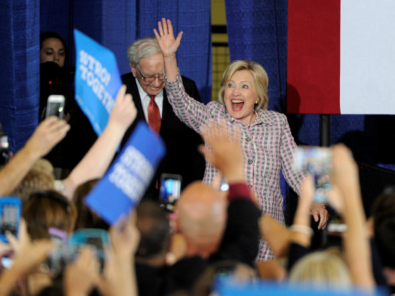 كلينتون في تجمع انتخابي في نبراسكا