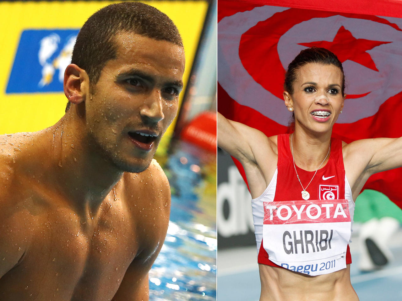 حبيبة الغريبي (يمين) وأسامة الملولي (يسار)