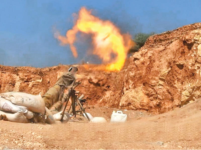 صورة وزعتها صفحة «جبهة فتح الشام» (النصرة سابقاً) خلال قصف في حلبn