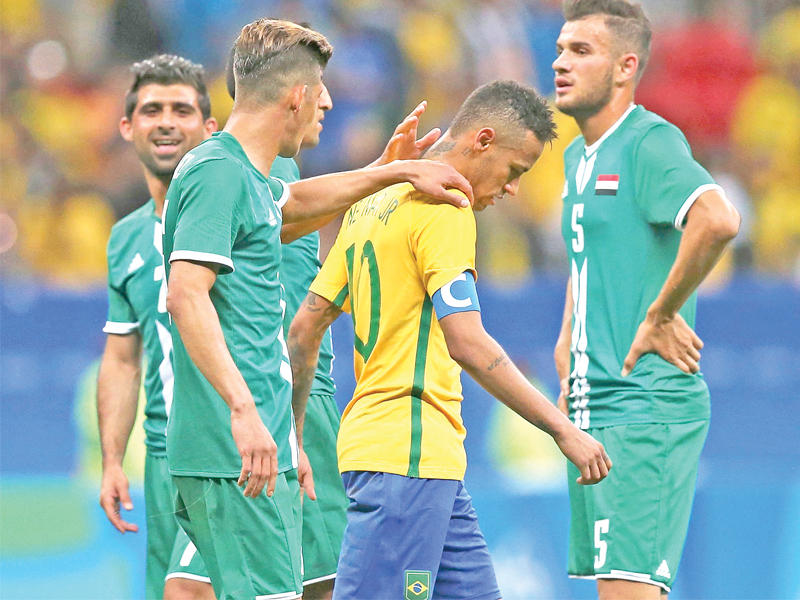 نيمار خلال مواجهة البرازيل والعراق