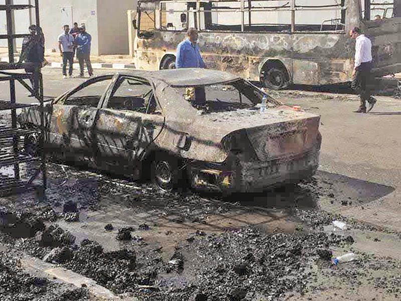 المركبات التي أصابها الحريق