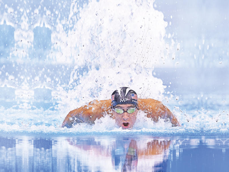 فيلبس خلال السباق