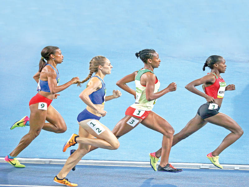 مليكة العقاوي خلال السباق 