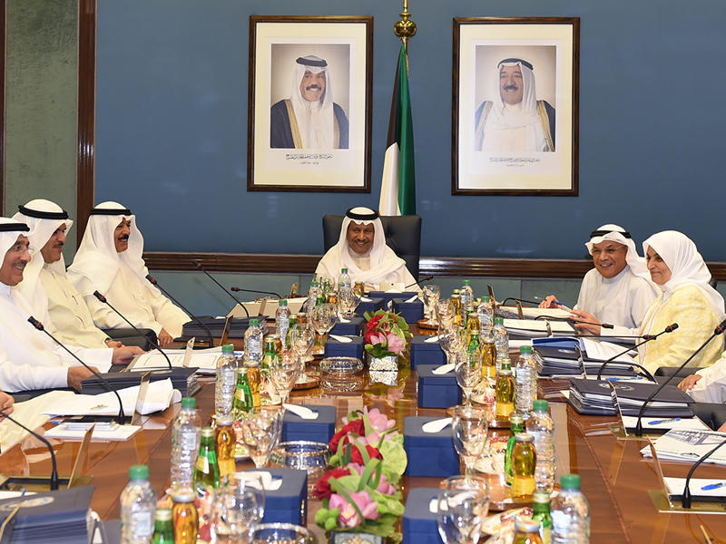 جانب من اجتماع مجلس الوزراء اليوم برئاسة سمو الشيخ جابر المبارك