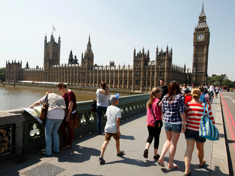 سياح في وسط مدينة لندن