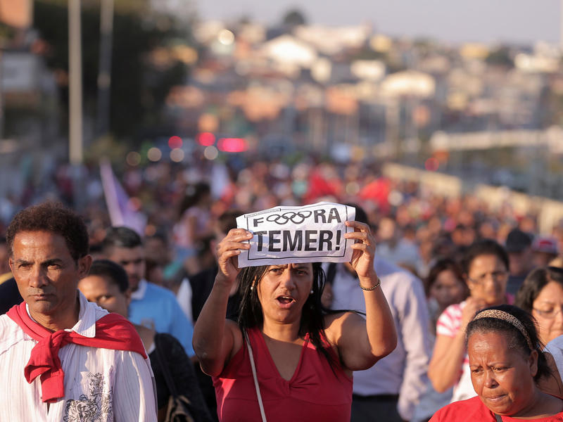 مظاهرة في ساو باولو ضد الرئيس المؤقت ميشال تامر