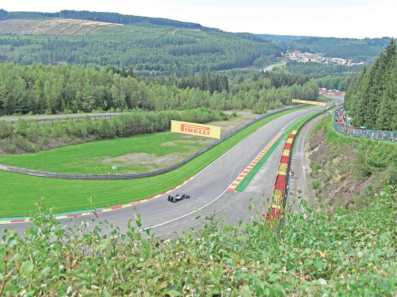 جانب من التجارب الحرة في سباق جائزة بلجيكا الكبرى