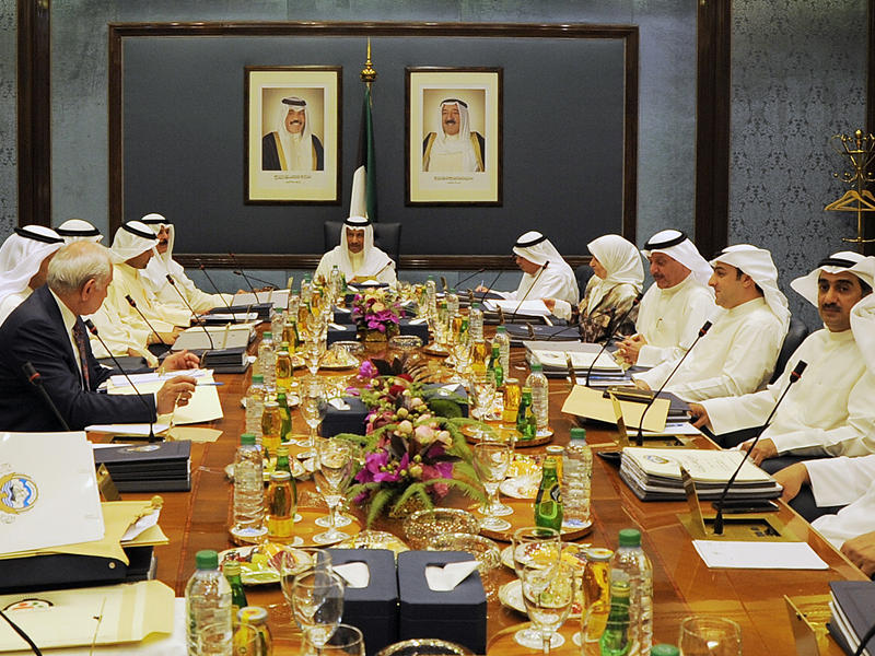 جانب من اجتماع مجدلس الوزراء اليوم 