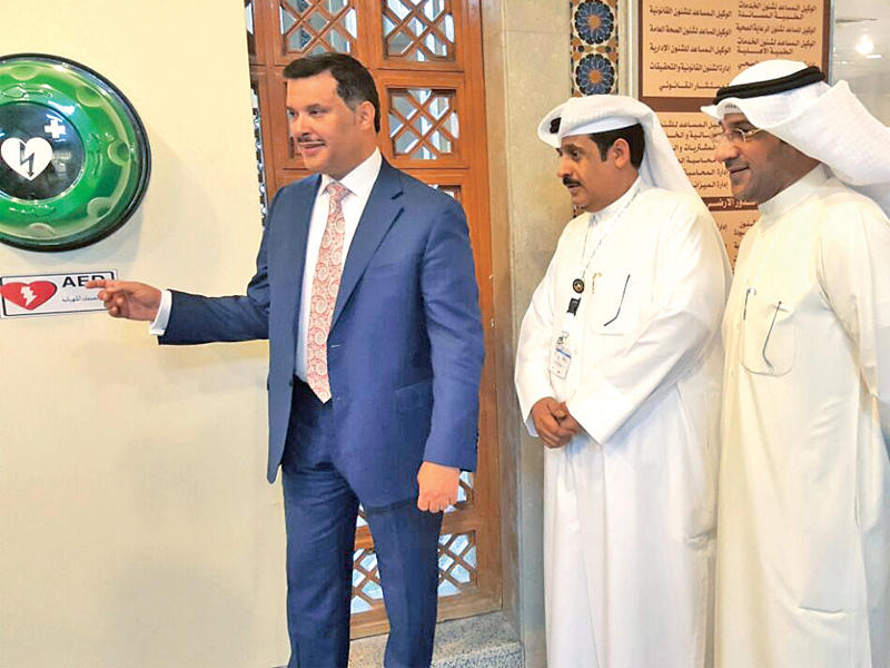 الحربي خلال تدشين حملة البرنامج الوطني للتدريب على إنقاذ الحياة 