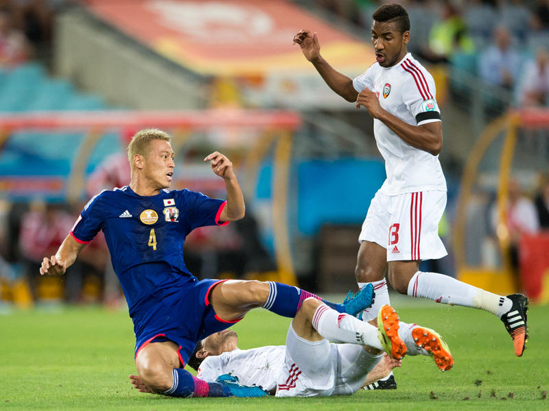 هوندا خلال مباراة بلاده مع الامارات