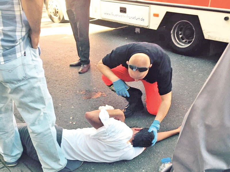 أحد المصابين في حادثة فرانكفورت 