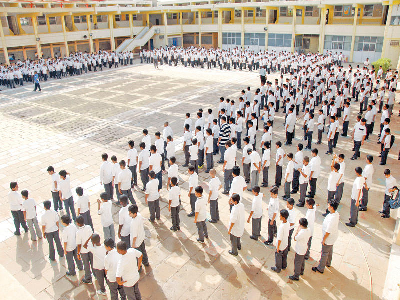 طابور الصباح في مدارس الكويت