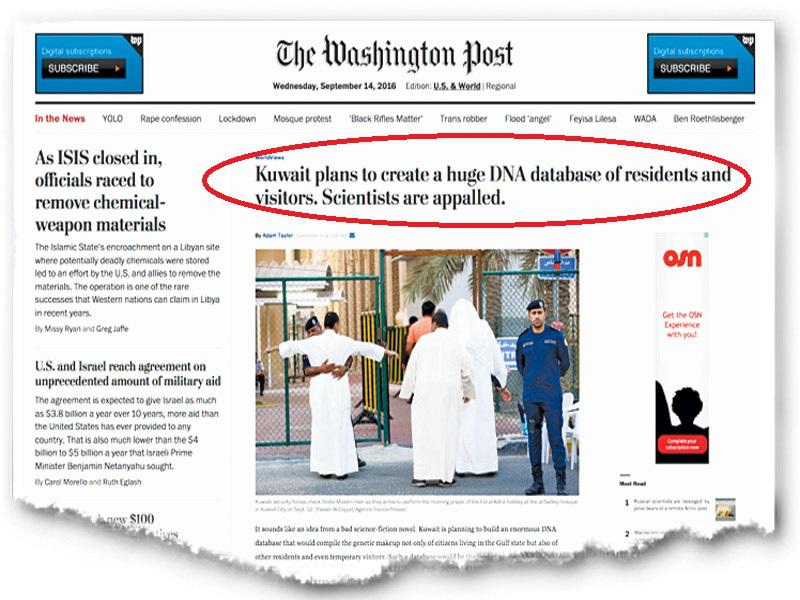 صورة عن الخبر المنشور في صحيفة واشنطن بوست