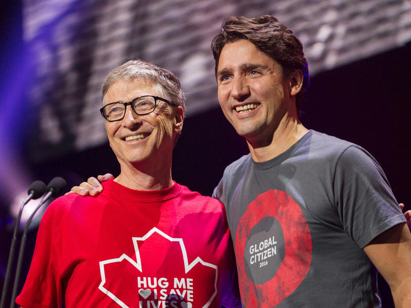 جاستن ترودو وبيل غيتس