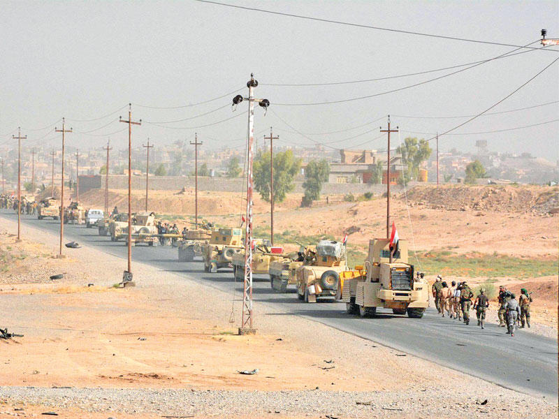 الجيش العراقي يدخل مركز الشرقاط أمس الأول 