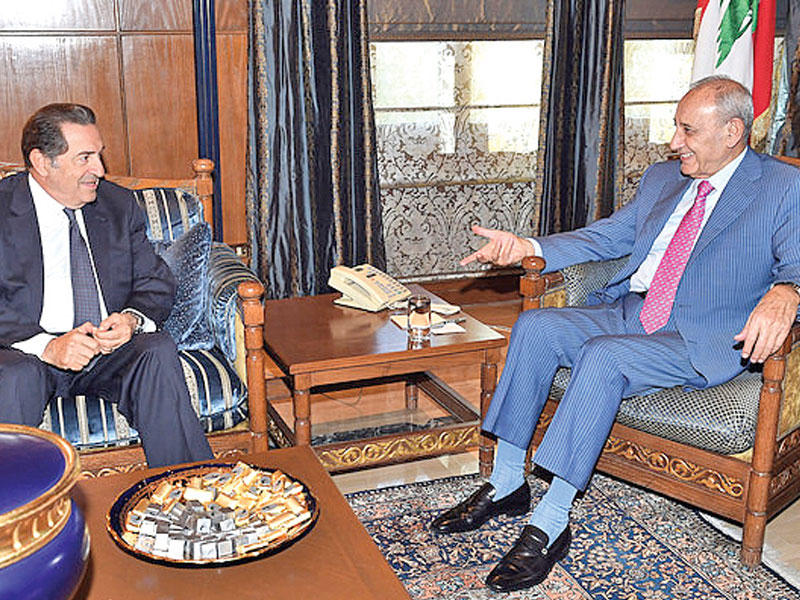 بري مستقبلاً حرب في عين التينة أمس (الوكالة الوطنية)