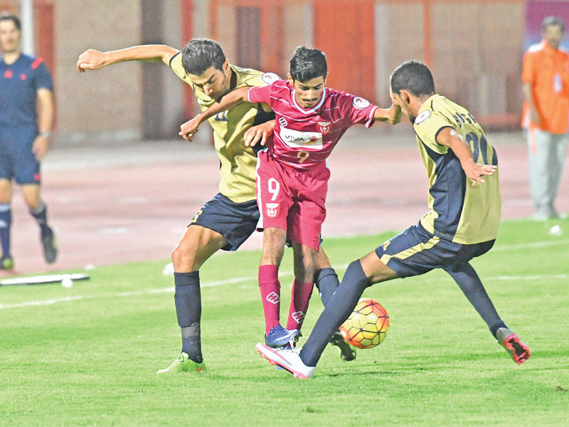 جانب من اللقاء الأول لفريق برقان في الدوري