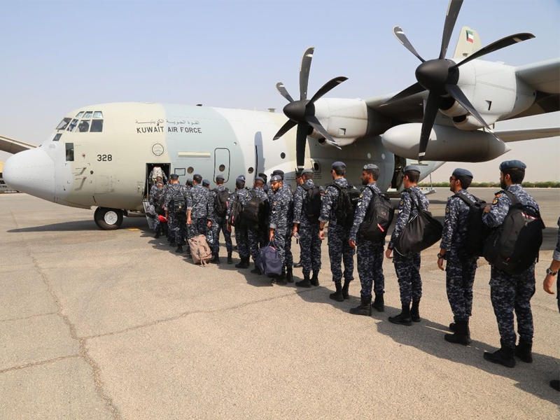 القوة الأمنية الكويتية المشاركة