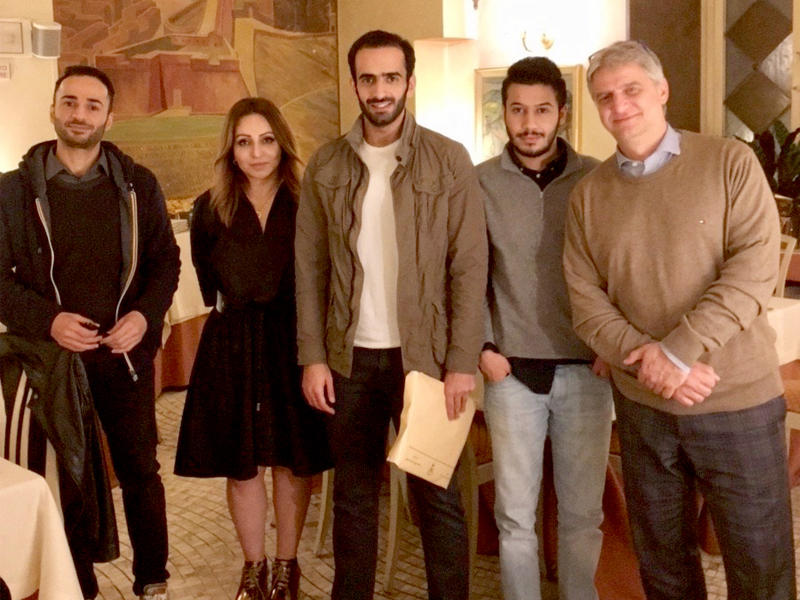 مبعوث سفير الكويت مع مجموعة من الدارسين والمنتسبين الكويتيين لجامعة بيروجيا في منطقة الزلازل