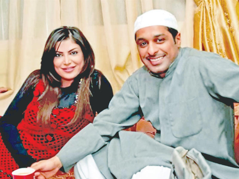 نادية العاصي مع يعقوب عبدالله في أحد المسلسلات