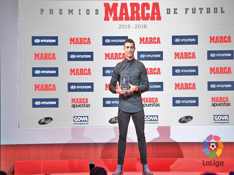 رونالدو في حفل «الماركا»