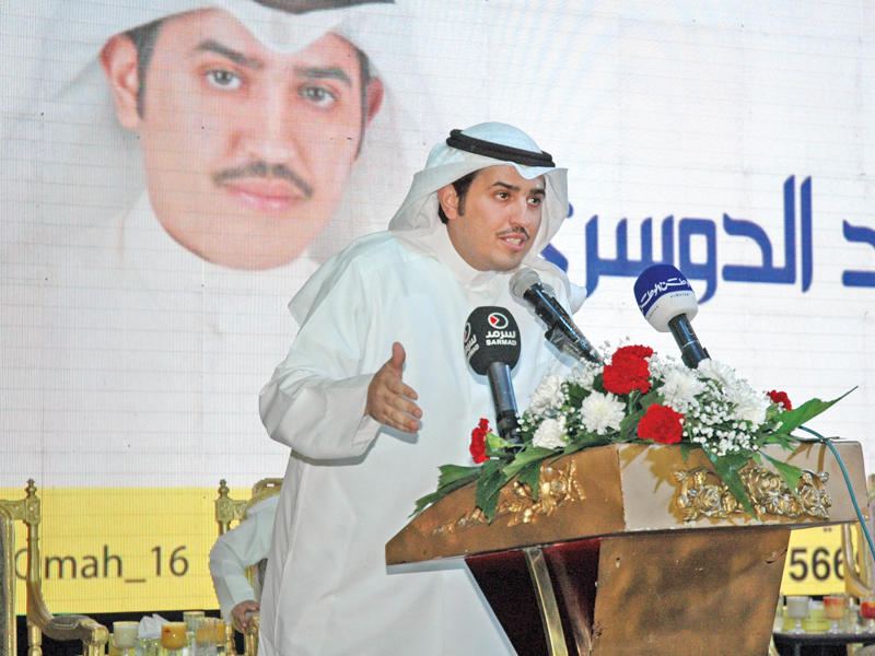 ناصر الدوسري متحدثاً