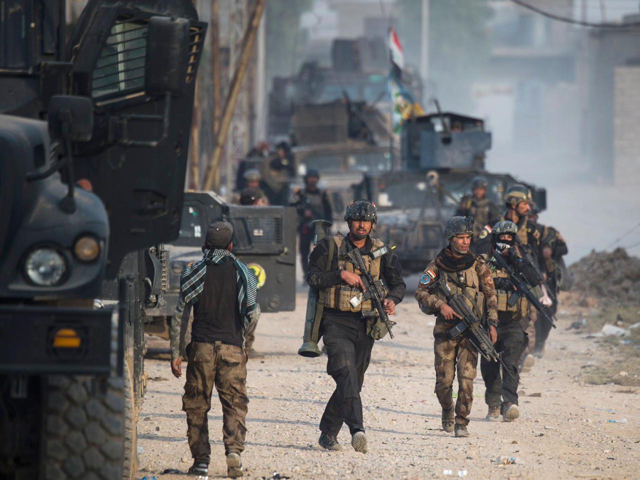 جنود من فرقة القوات الخاصة العراقية في حي السماح