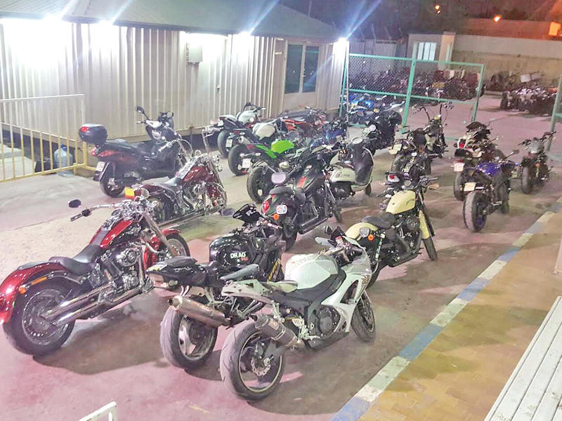 الدراجات المضبوطة