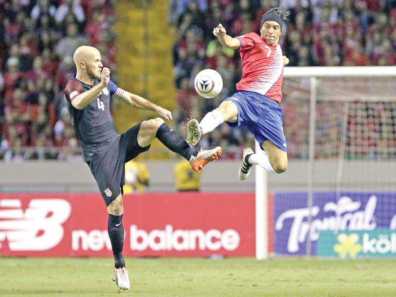 جانب من مباراة كوستاريكا والولايات المتحدة