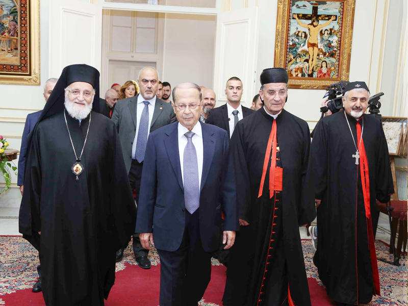 عون والراعي في بكركي أمس ( دالاتي ونهرا)