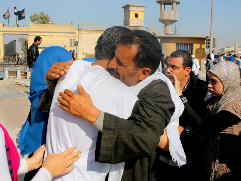 صورة لأحد السجناء المعفي عنهم أمس