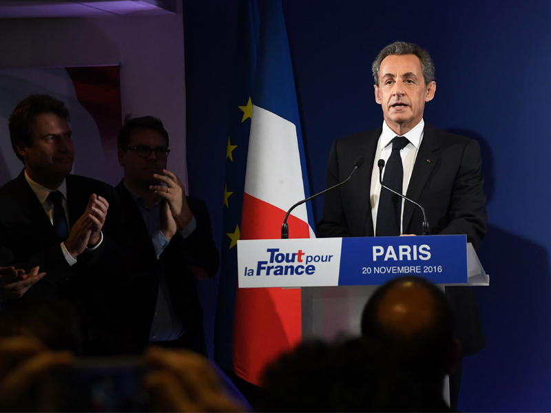 ساركوزي خلال مؤتمره الصحافي