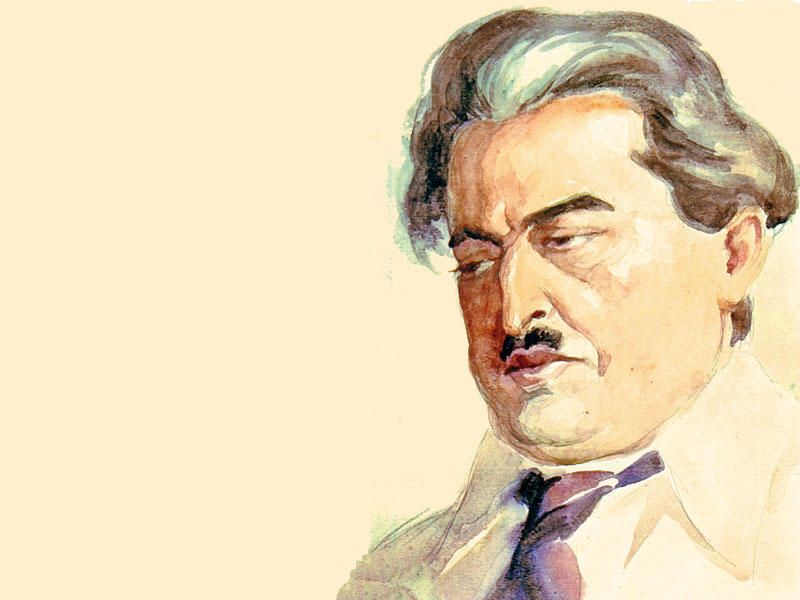 أمين الريحاني بريشة مصطفى فروخ