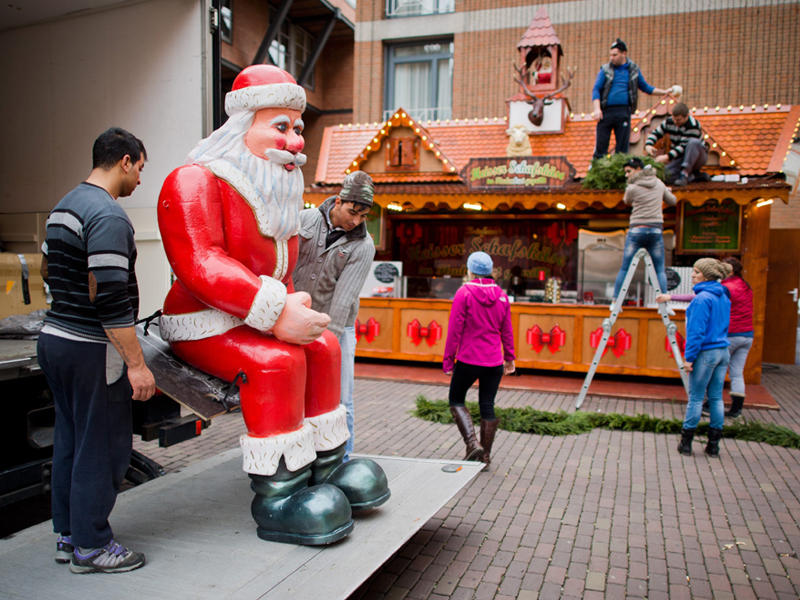 جانب من الاستعادات والتحضيرات لاحتفالات أعياد الميلاد في هانوفر الالمانية - ا ب ا