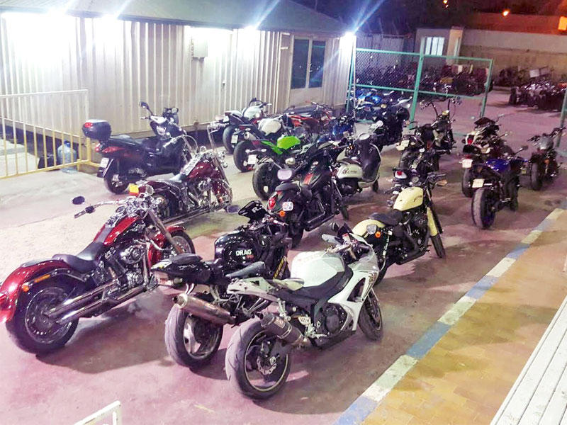 جانب من الدراجات النارية المضبوطة خلال الحملاتn