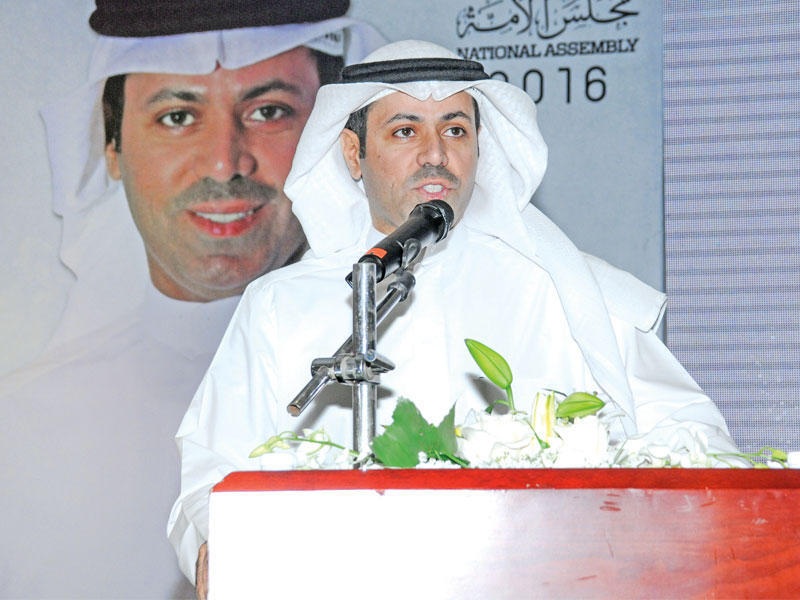 العجمي متحدثاً