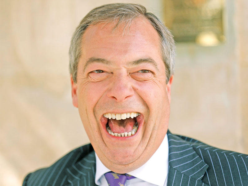  زعيم حزب الاستقلال البريطاني نايجل فاراج