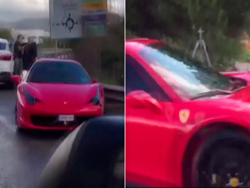 سيارة نيمار بعد الحادث