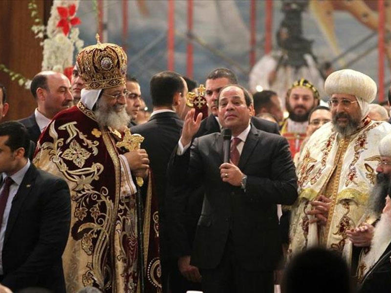 صورة أرشيفيه لزيارة الرئيس عبد الفتاح السيسي للكتدرائية 