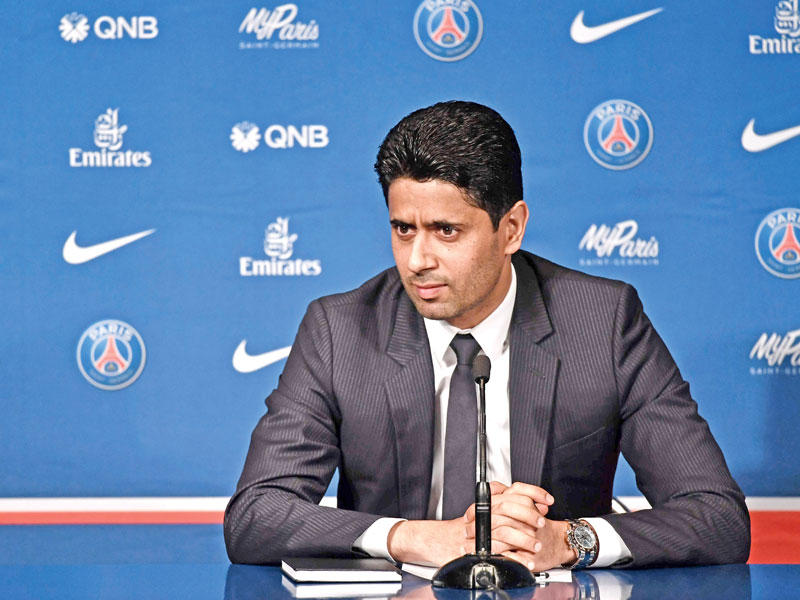 رئيس نادي باريس سان جرمان ناصر الخليفي