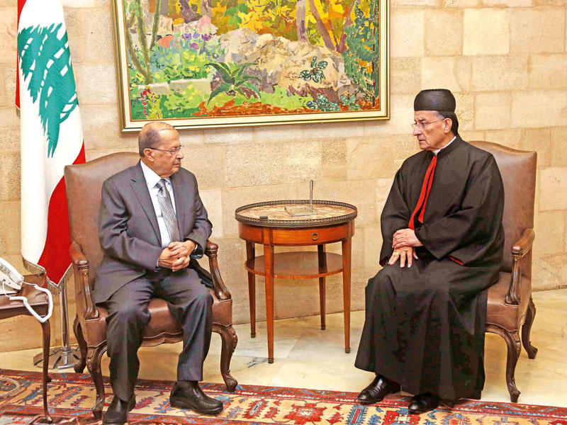 عون مستقبلاً الراعي في بعبدا أمس (دالاتي ونهرا)