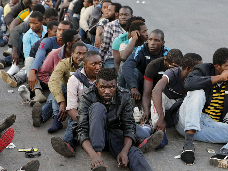 ارشيفية لمهاجرين غير شرعيين