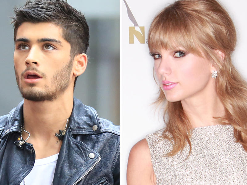  النجمة تايلور سويفت  مع المغني زين مالك.