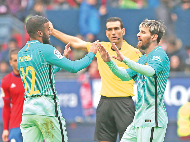 فرحة ميسي بهدفه في مرمى اوساسونا