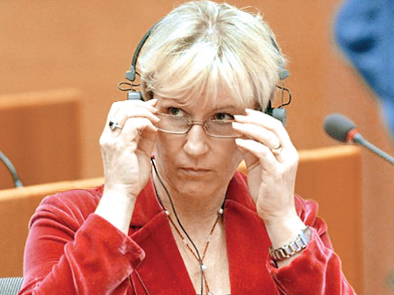  وزيرة الخارجية السويدية مارغو فالستروم