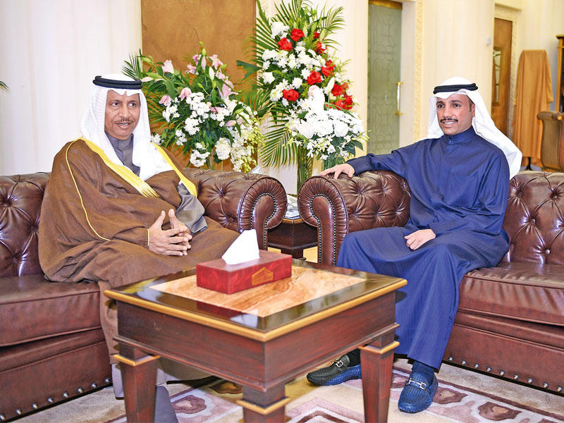 الغانم خلال استقباله المبارك